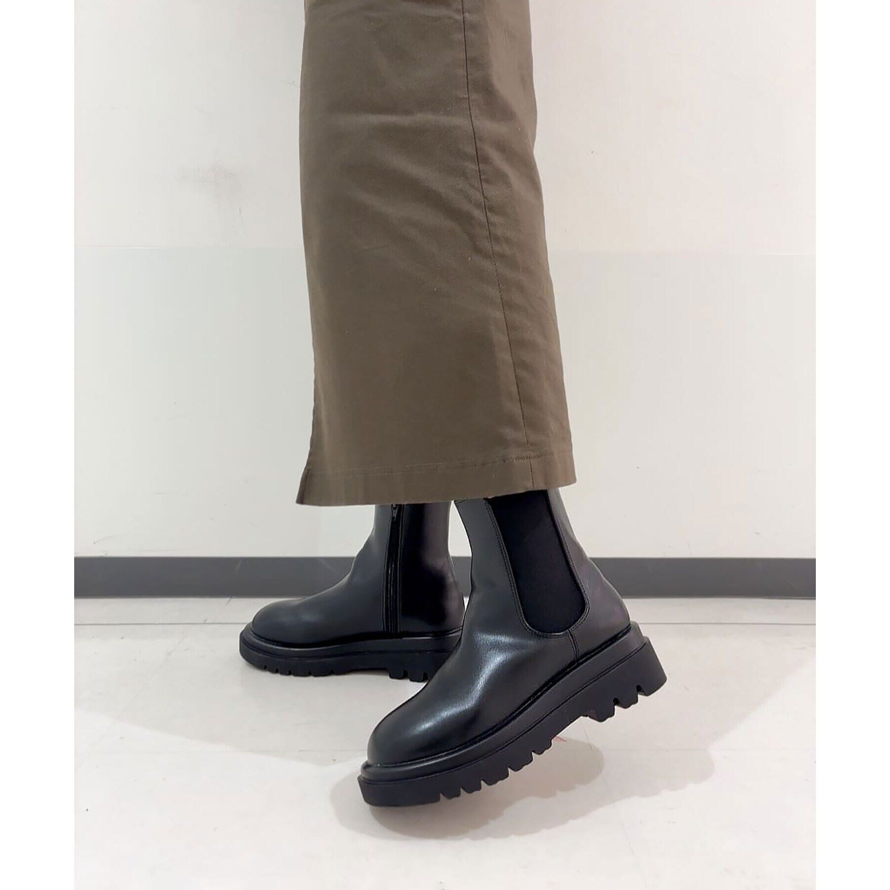 ESPERANZA「トラックソールサイドゴアショートブーツ【ESPERANZA_blanca】」|ショートブーツ|