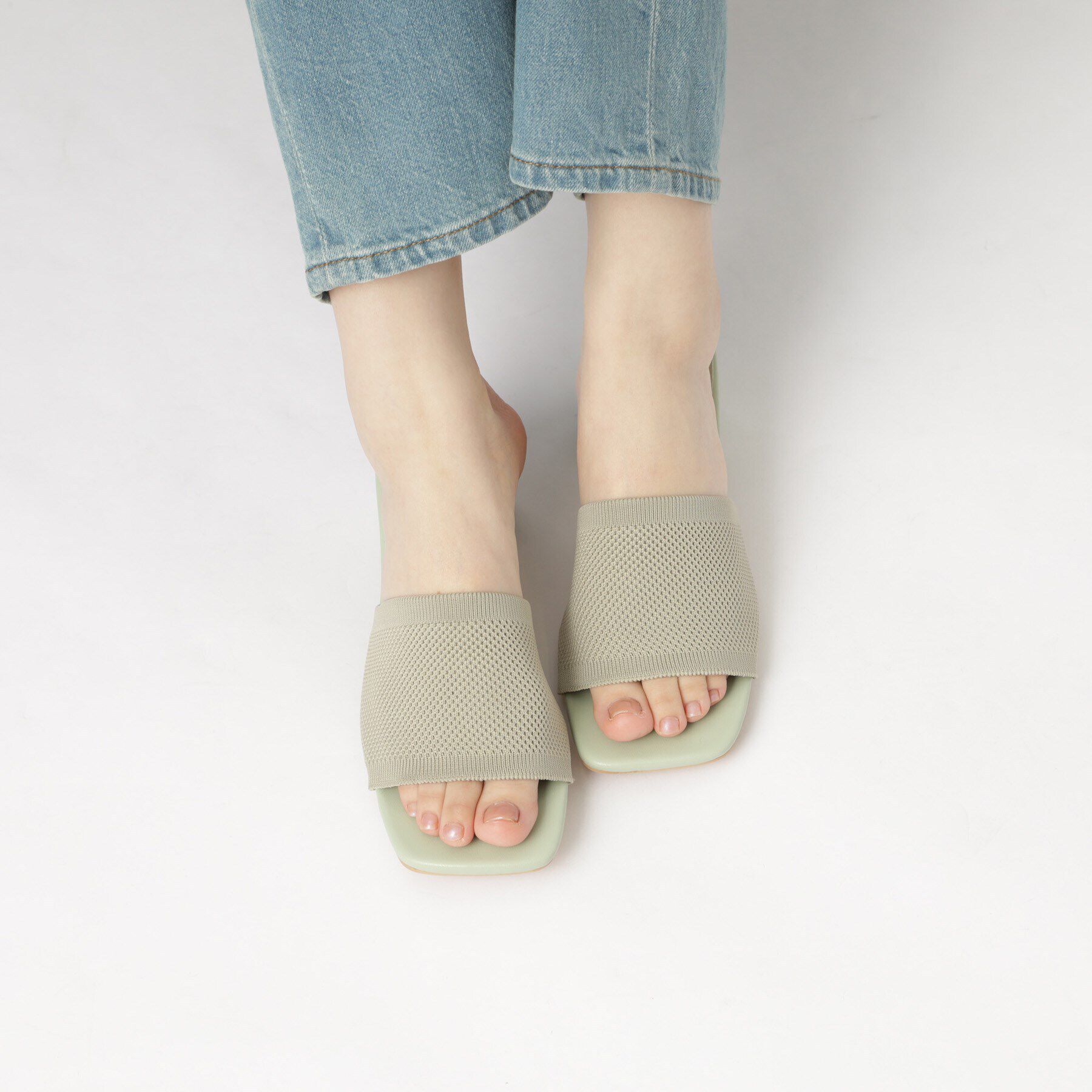 ESPERANZA「ニットアッパーミュールサンダル 24SS」|サンダル|