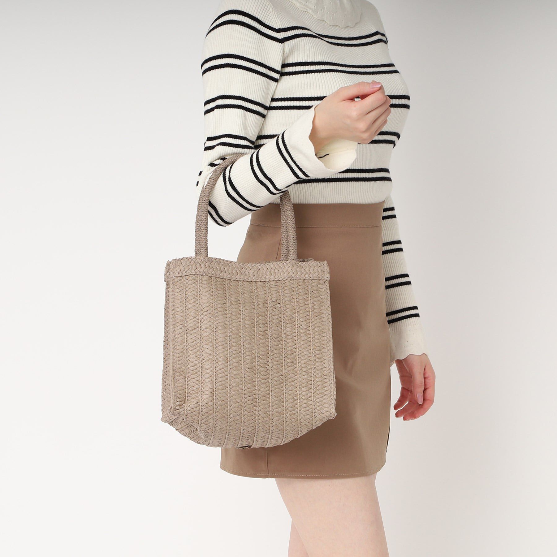 Ober Tashe「整理しやすい仕切りいっぱいスクエアトート」|トートバッグ|