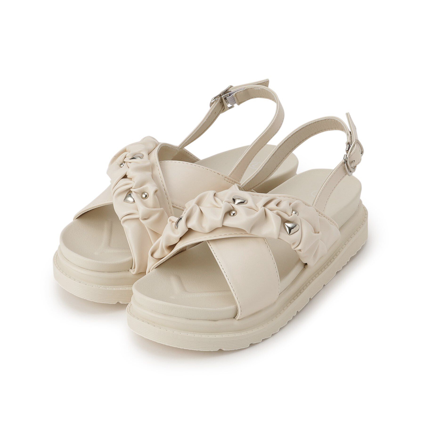 csT&P「厚底ハートスタッズスポサン」|サンダル|ｱｲﾎﾞﾘｰ(004)