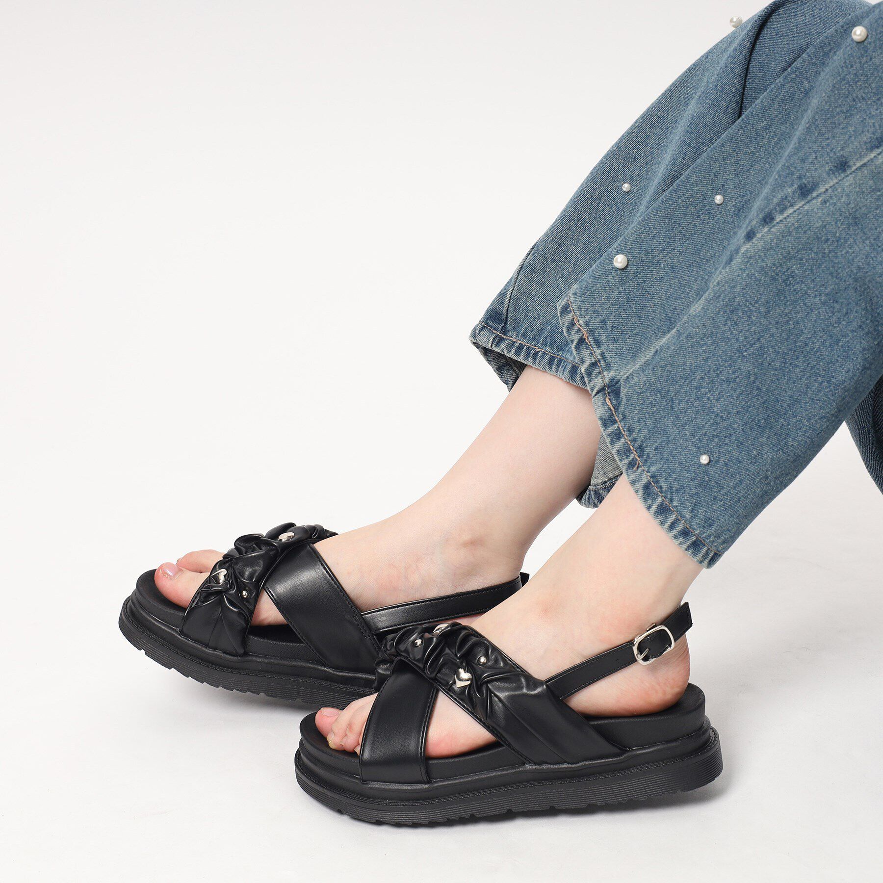 csT&P「厚底ハートスタッズスポサン」|サンダル|