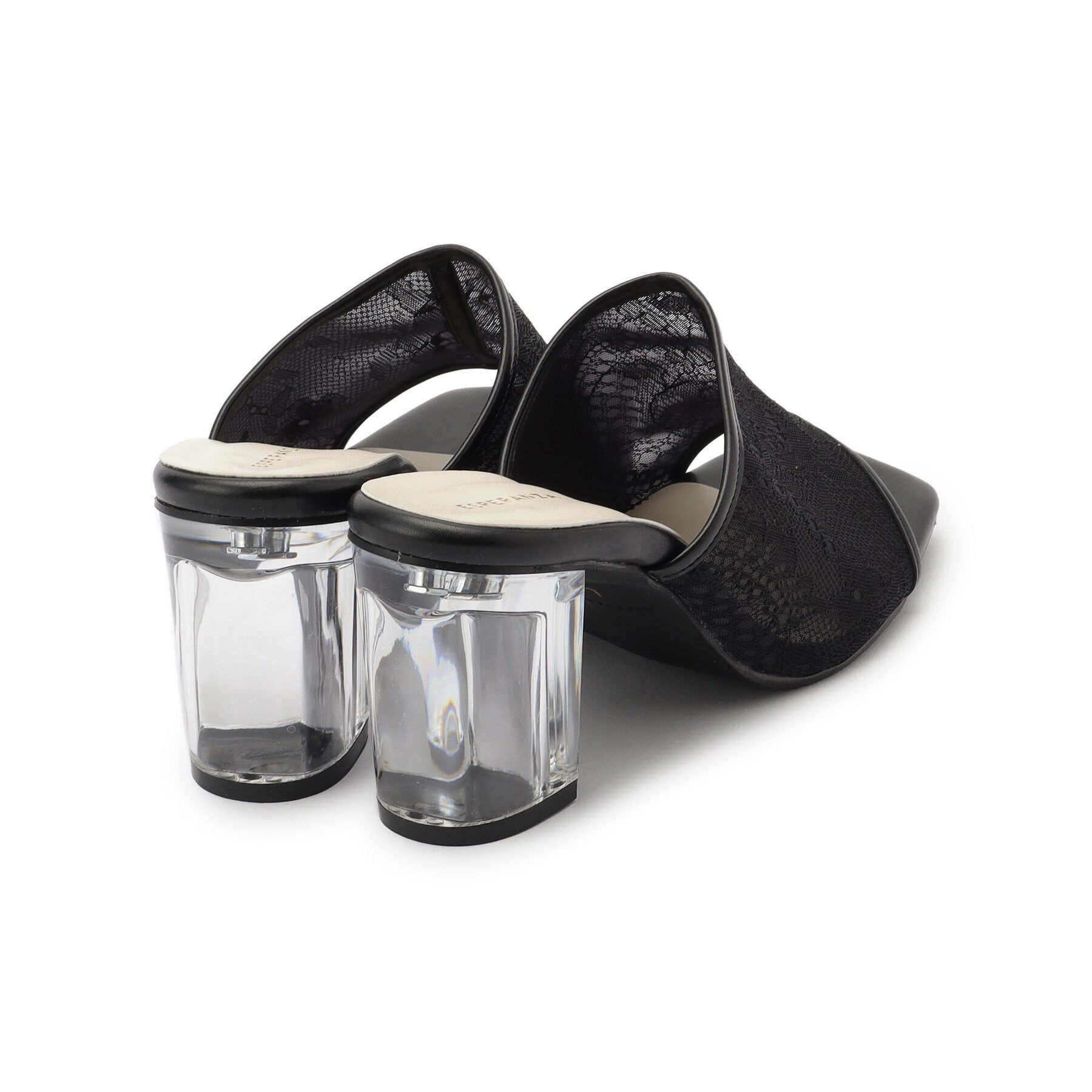 ESPERANZA「チュールメッシュクリアヒールミュール」|サンダル|