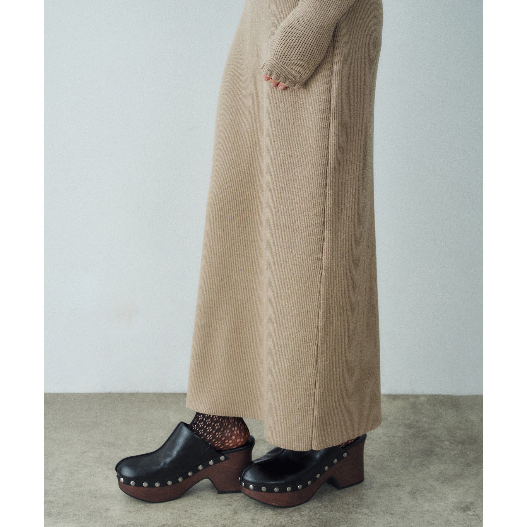 CODE A「femi rib knit dress」|ワンピース|