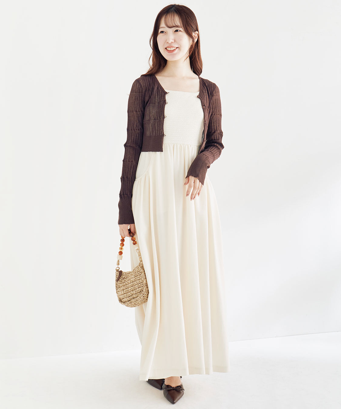 COCO DEAL「シアー柄編みニットカーディガン」|ニット・セーター|