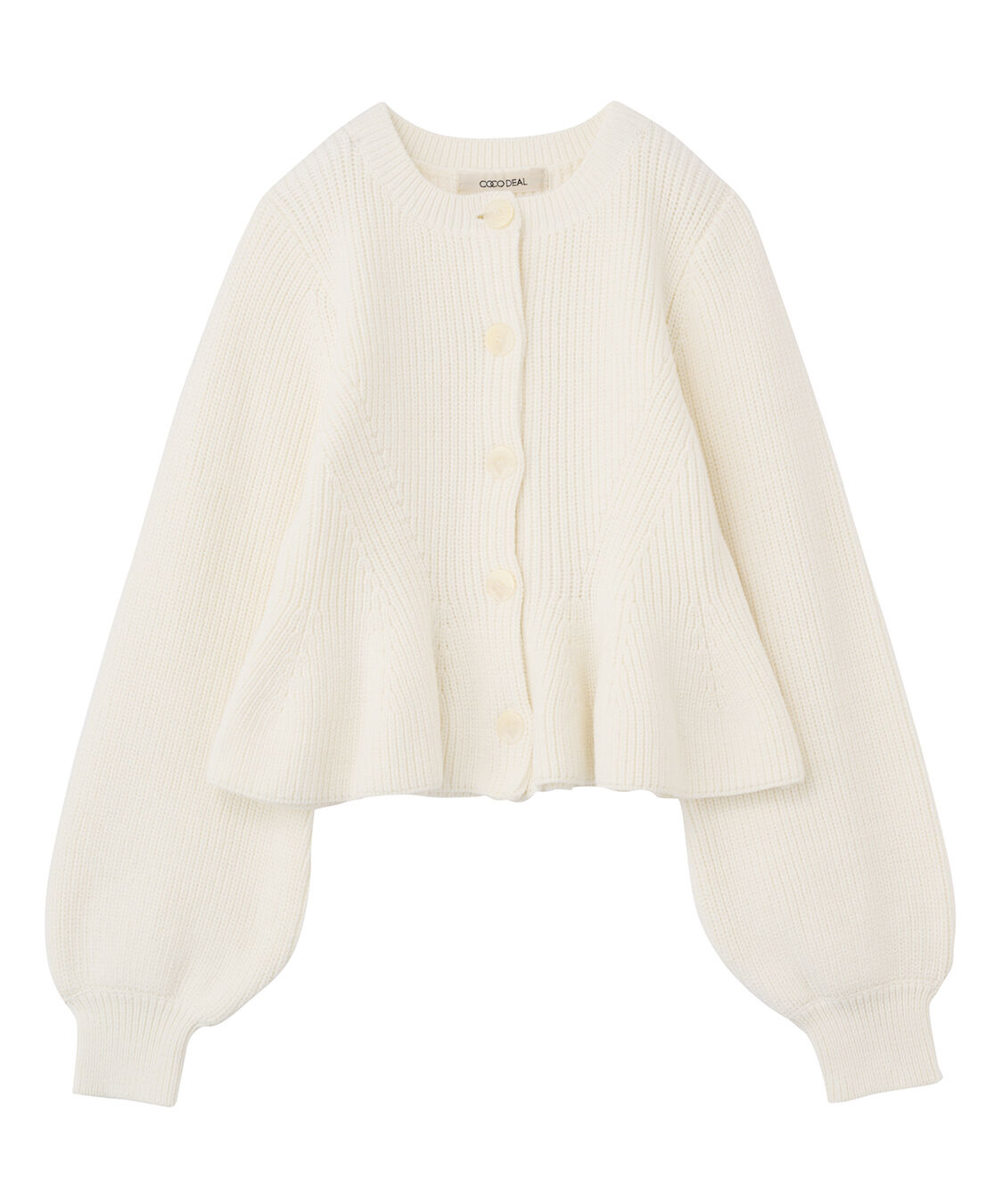 COCO DEAL「ペプラムボタンニット」|ニット・セーター|