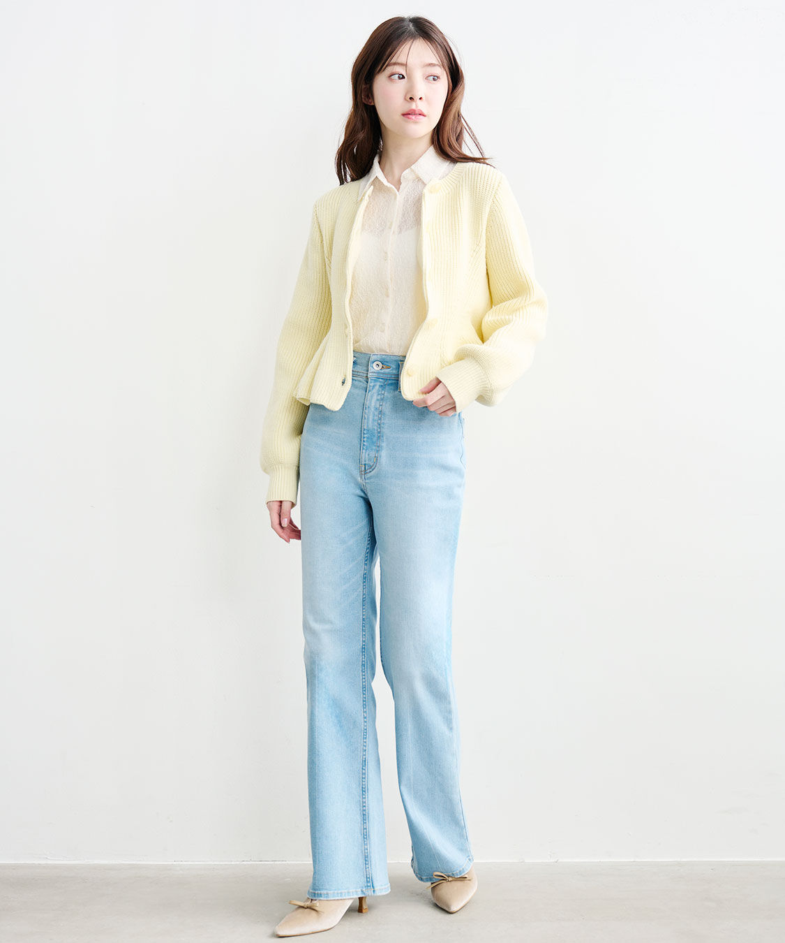 COCO DEAL「ペプラムボタンニット」|ニット・セーター|