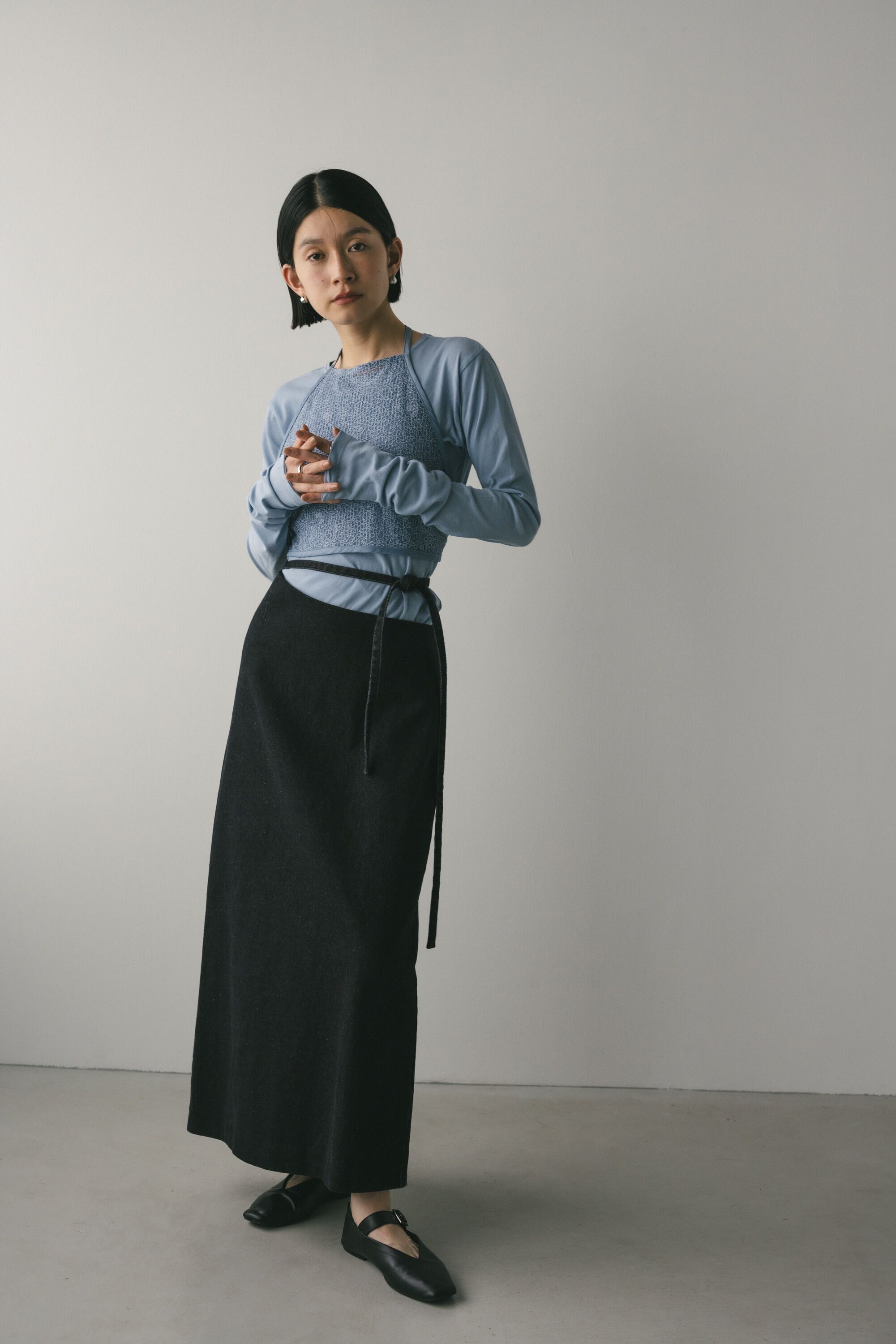 STYLEMIXER「ホルターレースセットトップ」|Tシャツ・カットソー|SAX