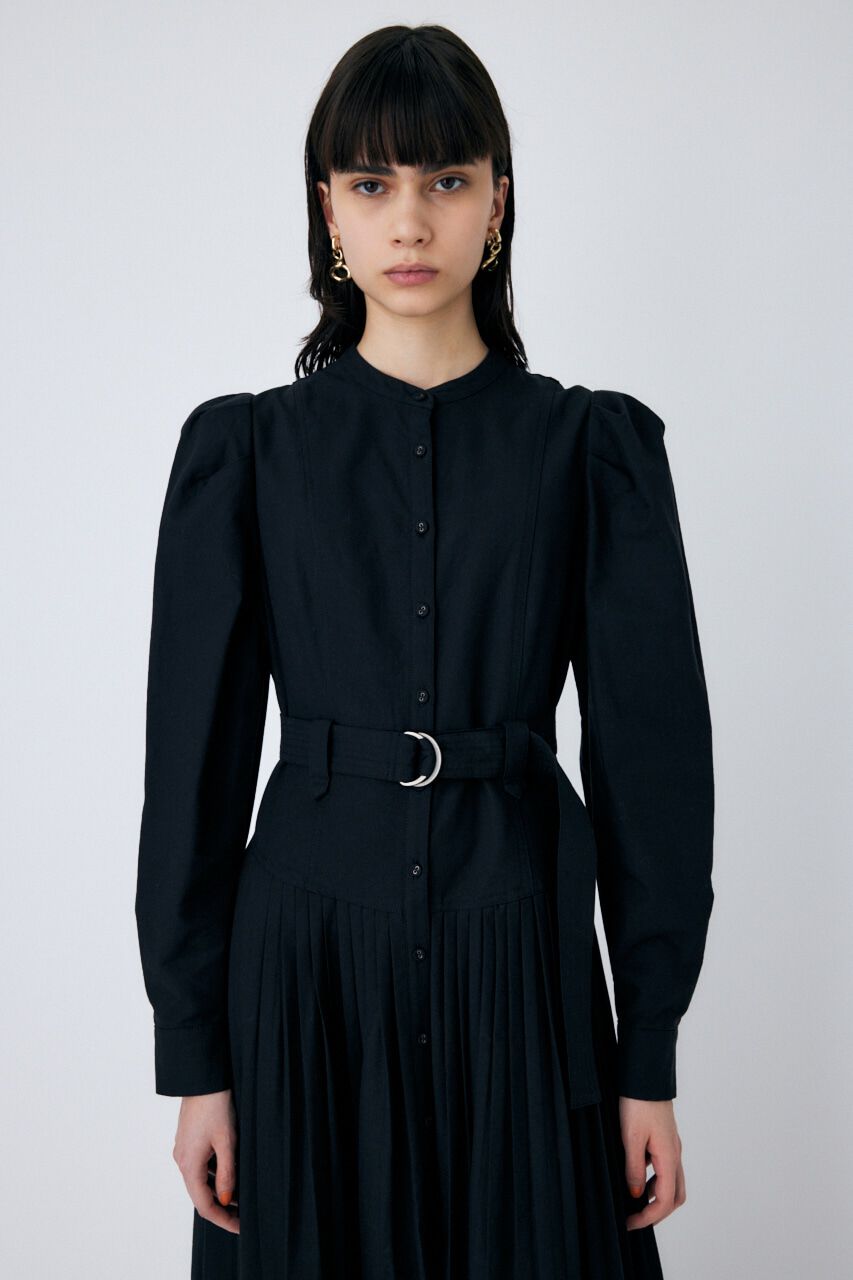 MOUSSY「BELTED PLEATS ドレス」|ワンピース|