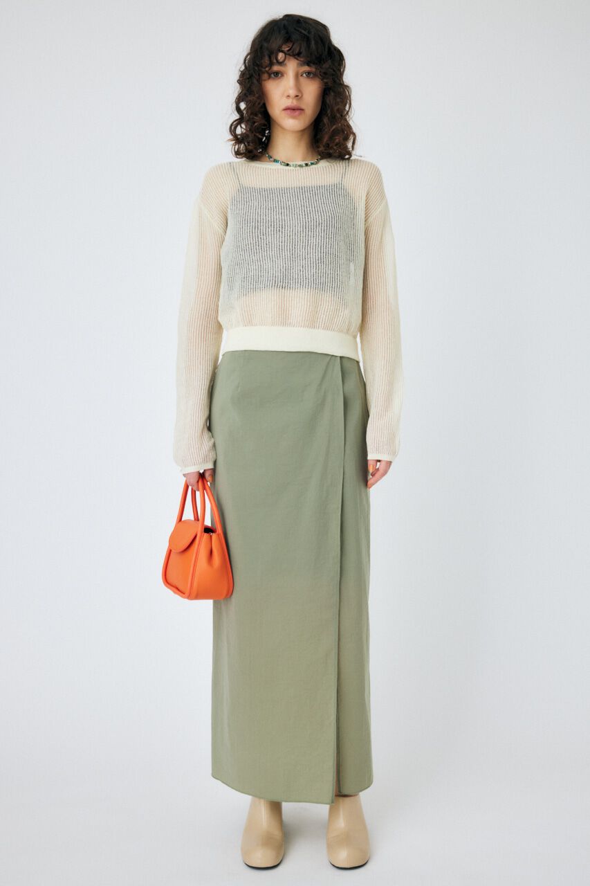 MOUSSY「MESH KNIT トップス」|ニット・セーター|WHT