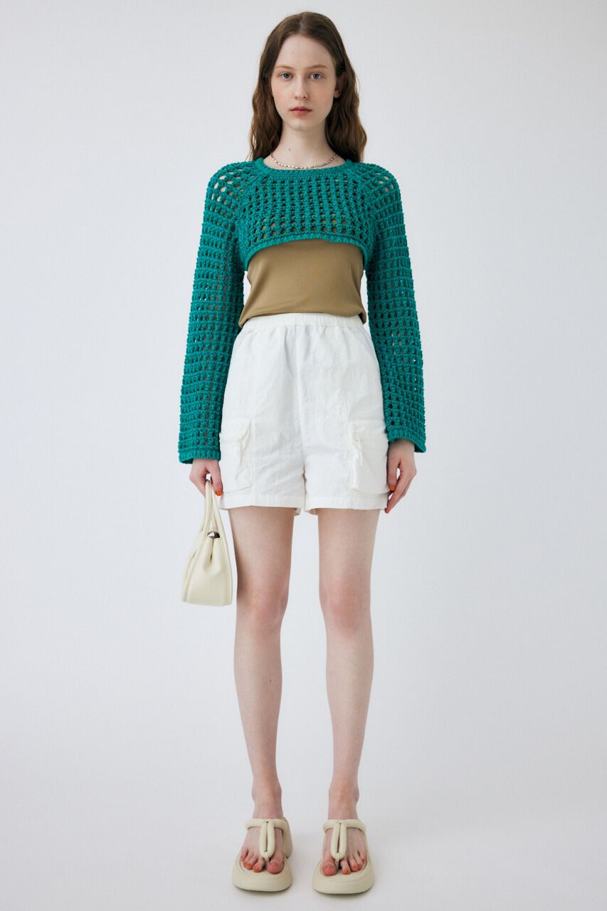 MOUSSY「CROCHET BOLERO ニット」|ニット・セーター|GRN