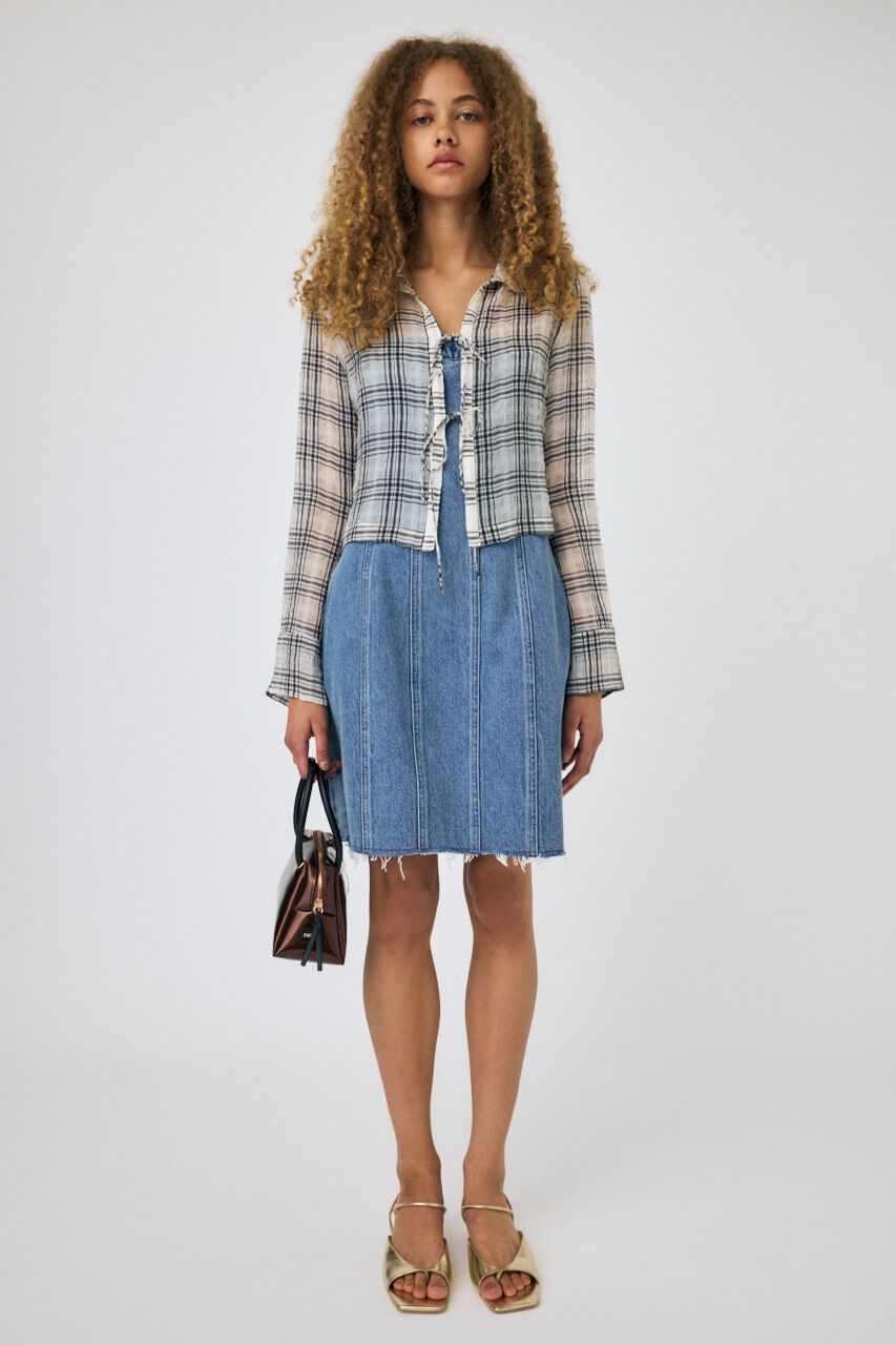 MOUSSY「FRONT TIED CHECK シャツ」|シャツ・ブラウス|