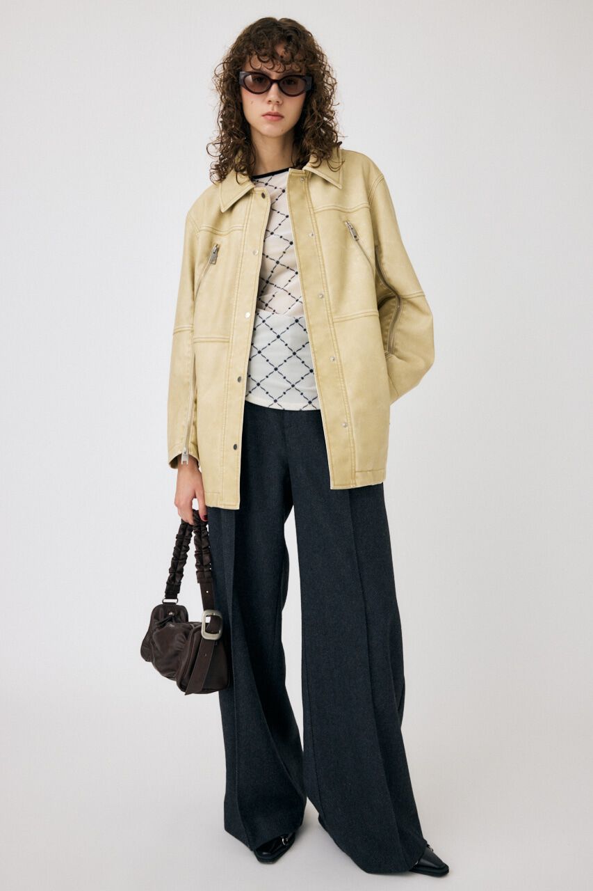 MOUSSY「AGED F/LEATHER MIDDLE ジャケット」|その他|