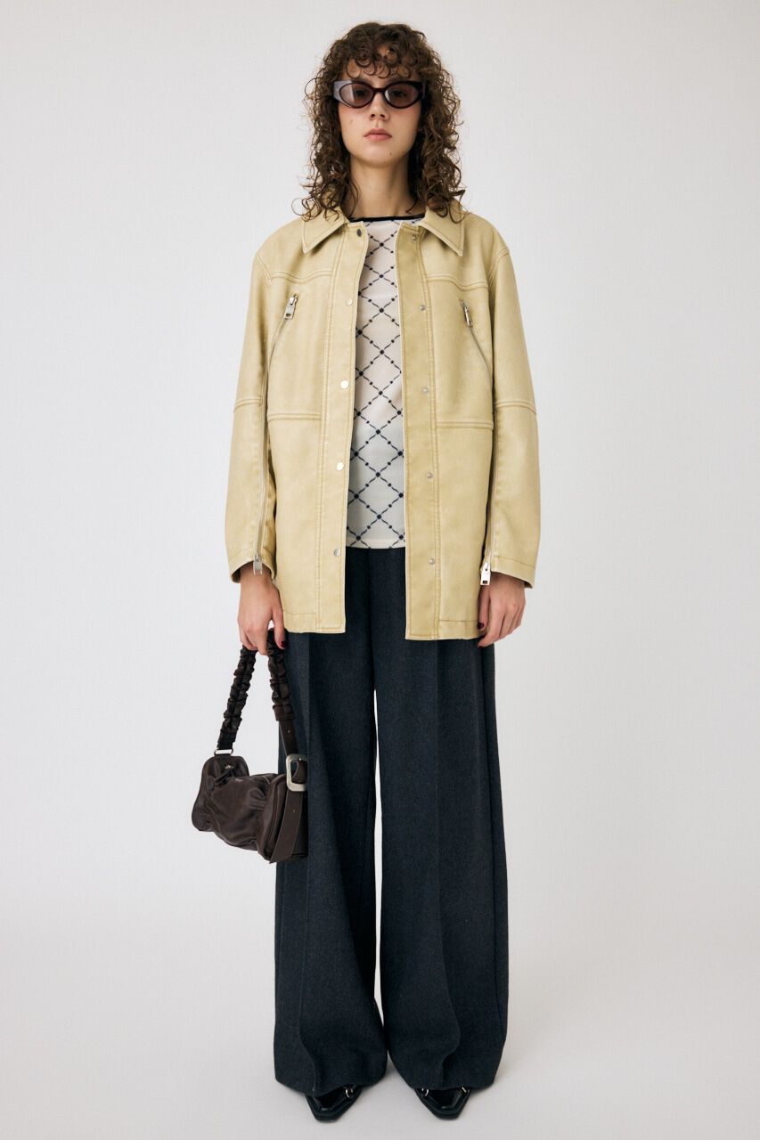 MOUSSY「AGED F/LEATHER MIDDLE ジャケット」|その他|