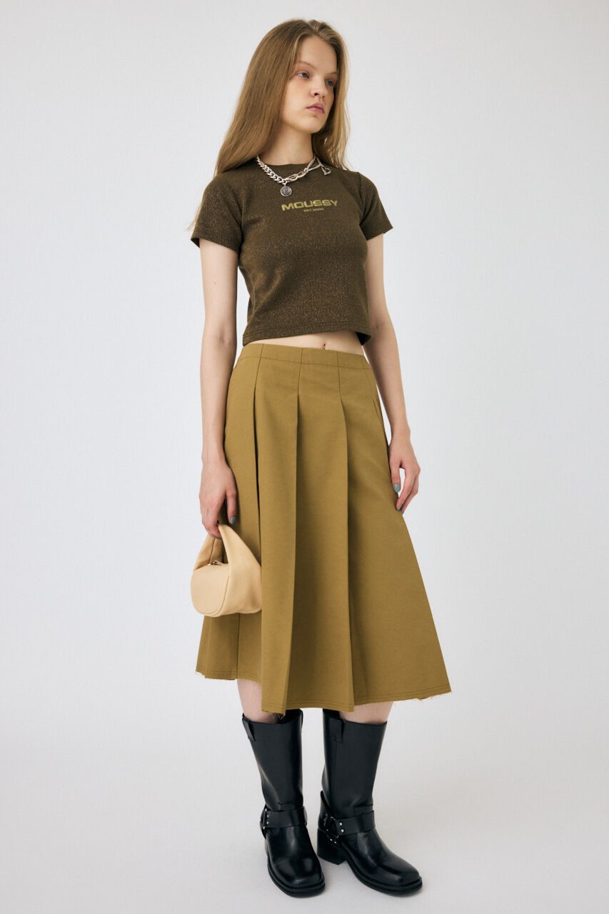MOUSSY「PLEATS ミディタックスカート」|スカート|BEG