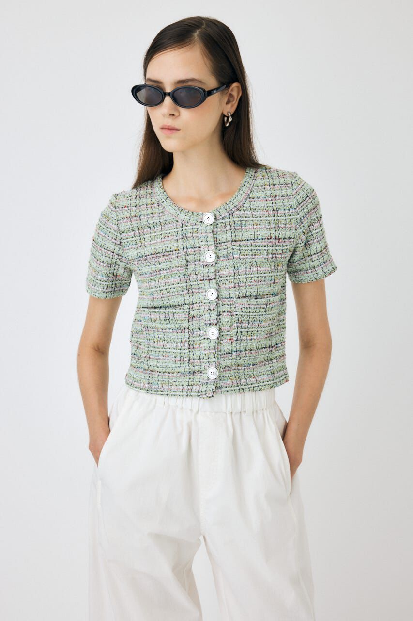 MOUSSY「TWEED LIKE トップス」|Tシャツ・カットソー|