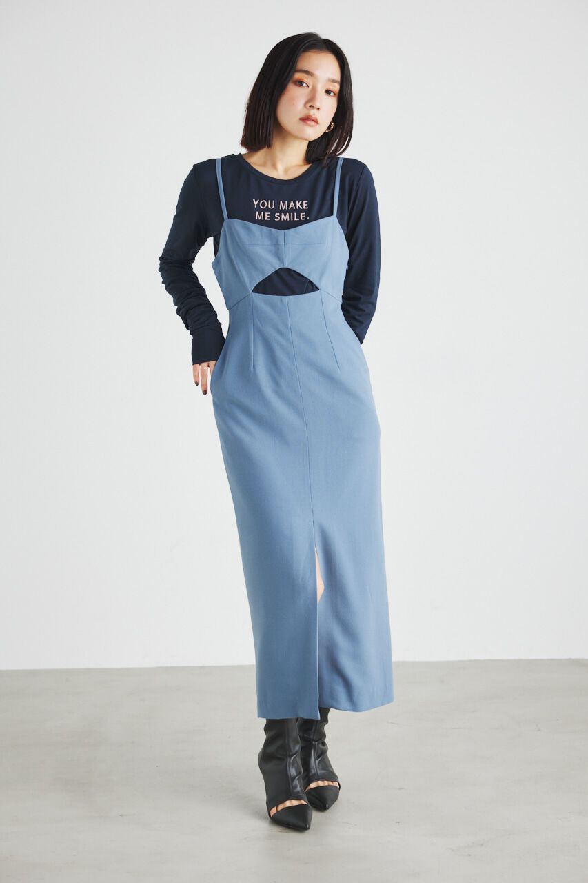 rienda「ギャザースリーブロゴロンT」|Tシャツ・カットソー|