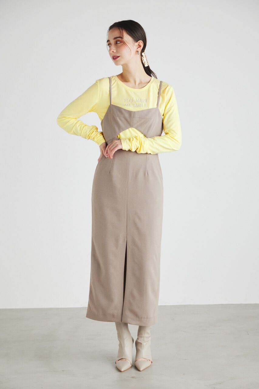 rienda「ギャザースリーブロゴロンT」|Tシャツ・カットソー|