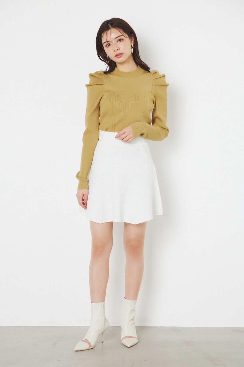 rienda「knitツイードマーメイドHW ミニSK」|スカート|