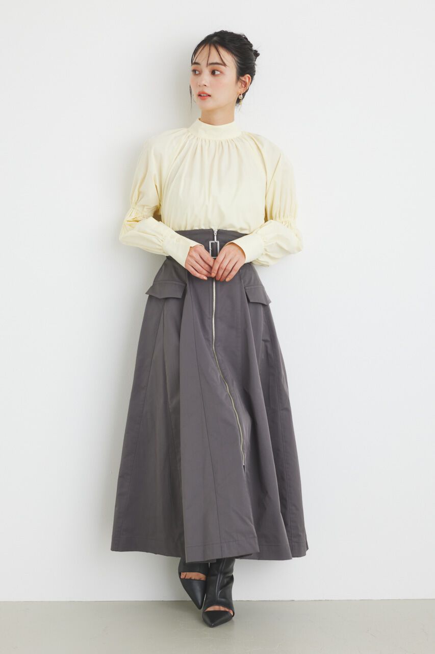 rienda「ハイウエストトレンチフレアSK」|スカート|