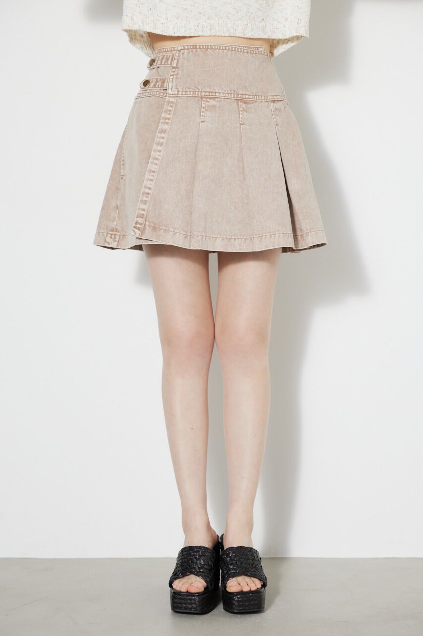 rienda「タックプリーツJ/W DENIM SK」|スカート|