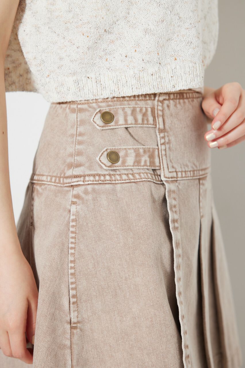 rienda「タックプリーツJ/W DENIM SK」|スカート|