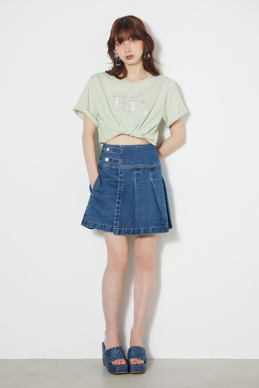 rienda「タックプリーツJ/W DENIM SK」|スカート|