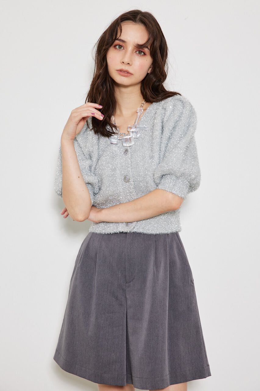 rienda「ラメシャギーカーデKnit TOP」|ニット・セーター|L/GRY1