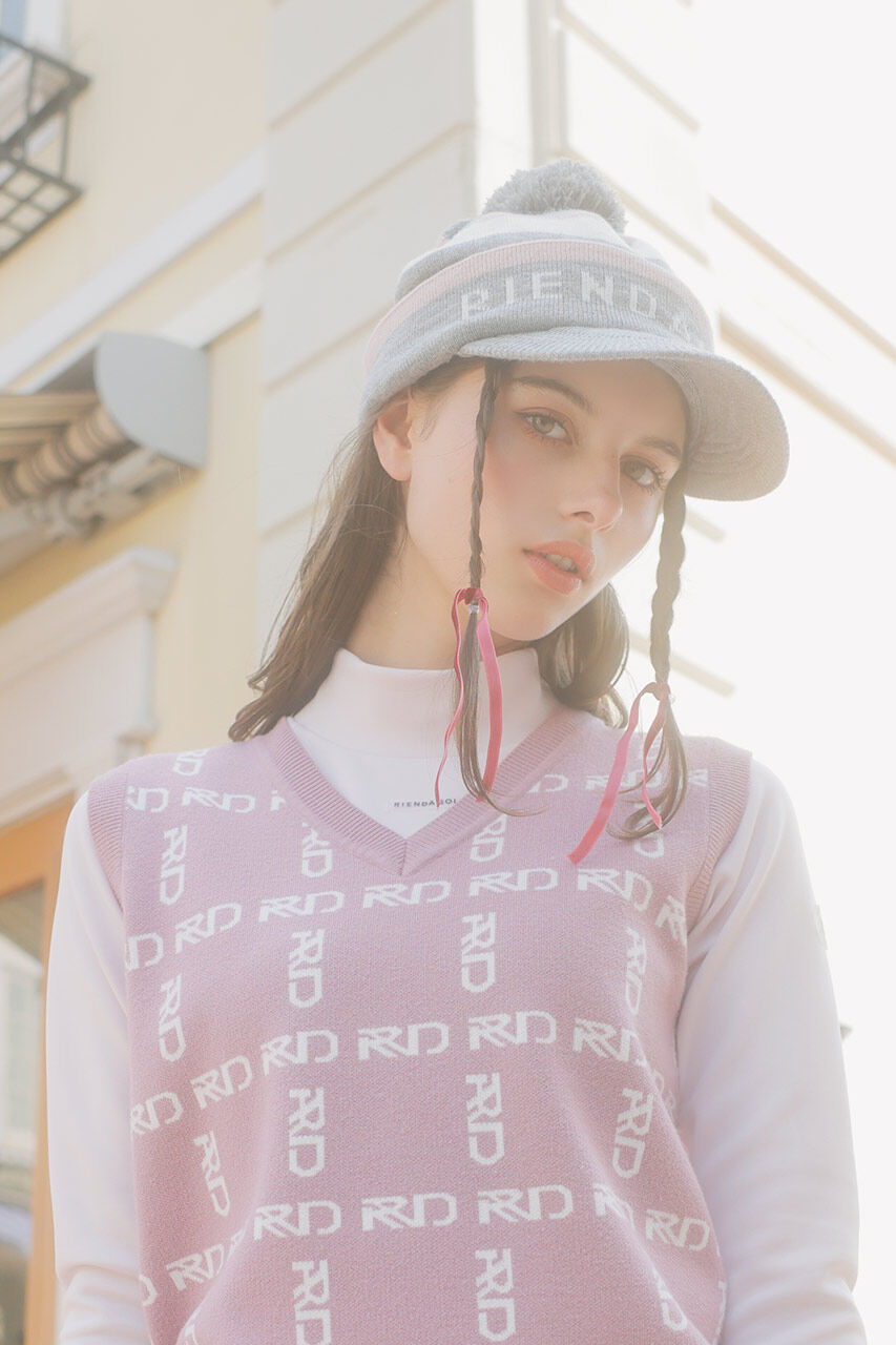 rienda「ボンボンロゴKnit キャップ」|その他|GRY