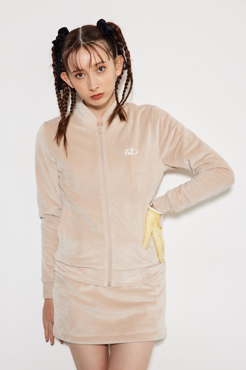 rienda「カットコーデュロイブルゾン」|ブルゾン・スタジャン|BEG