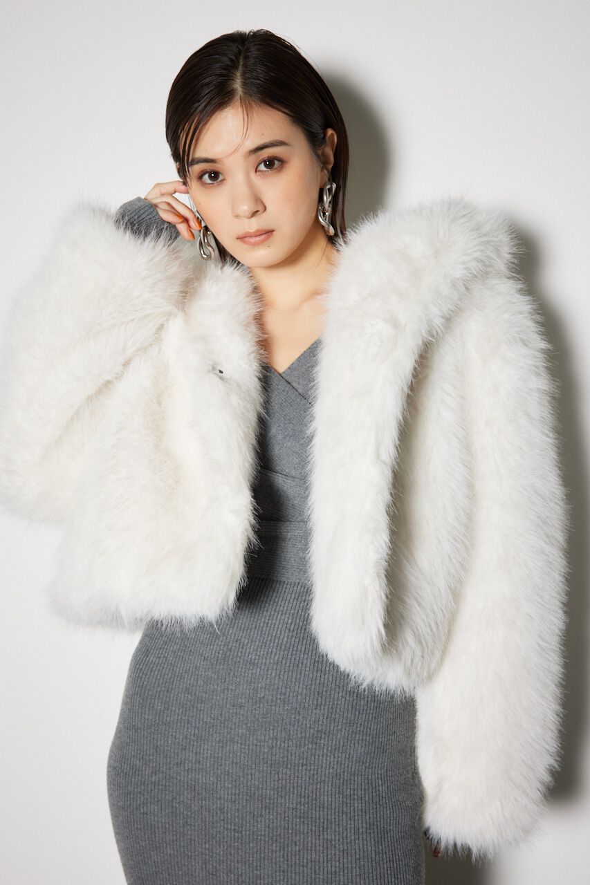 rienda「ビッグフードフェイクファーコート」|その他|