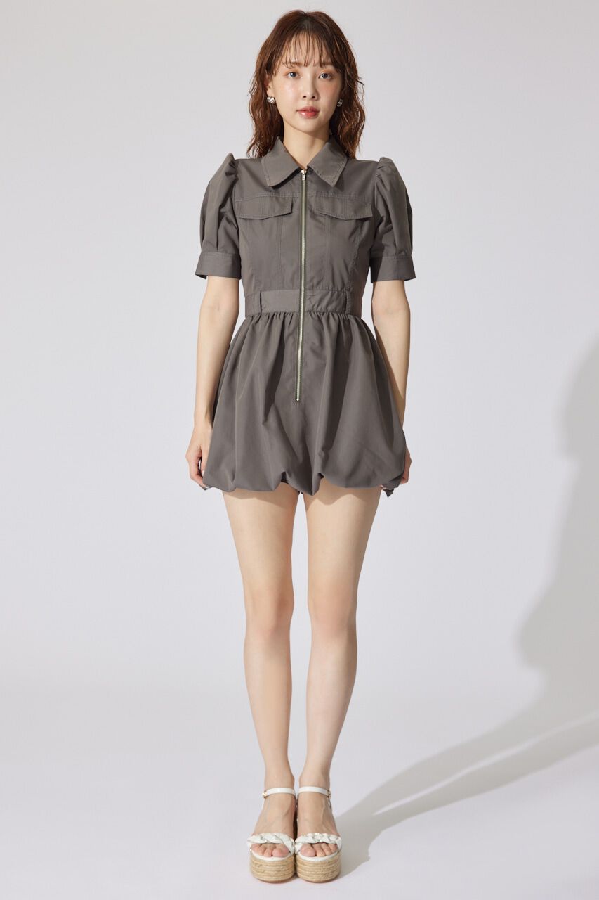 rienda「フロントジップバルーンミニロンパース」|ワンピース|