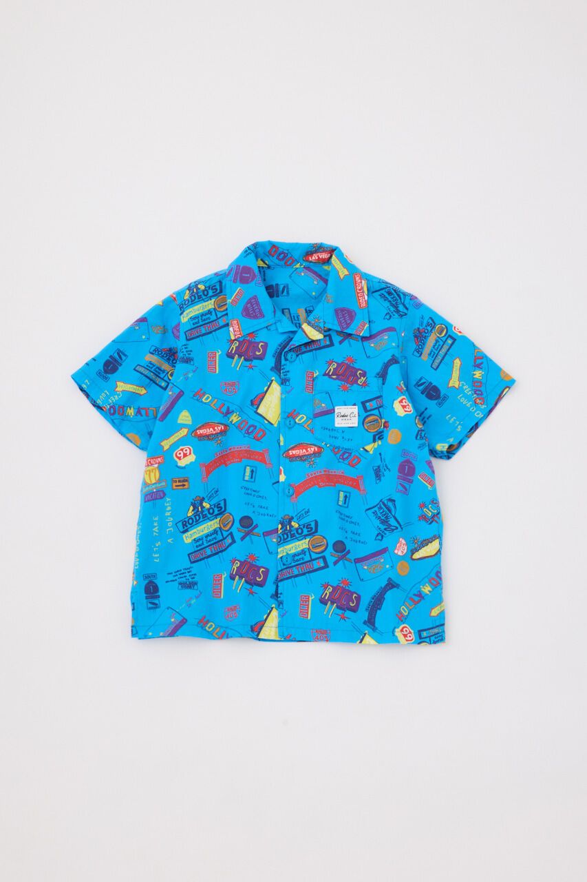 RODEO CROWNS「キッズ RDCS パターン シャツ」|シャツ・ブラウス|柄BLU5