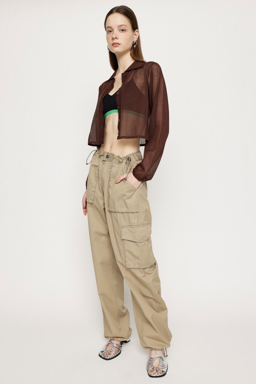 SLY「SHEER COLLAR カーディガン」|カーディガン|