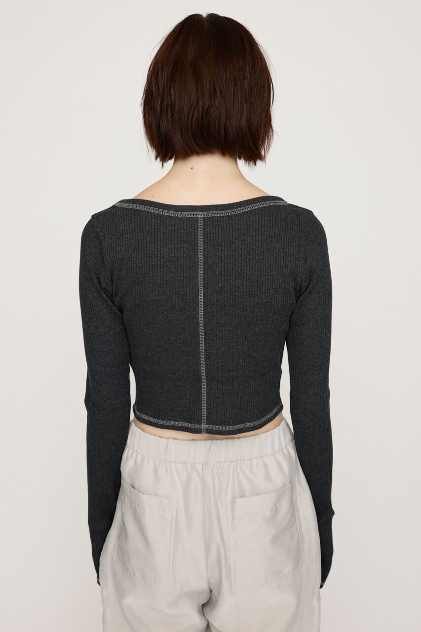 SLY「CUT RIB BASIC トップス」|Tシャツ・カットソー|