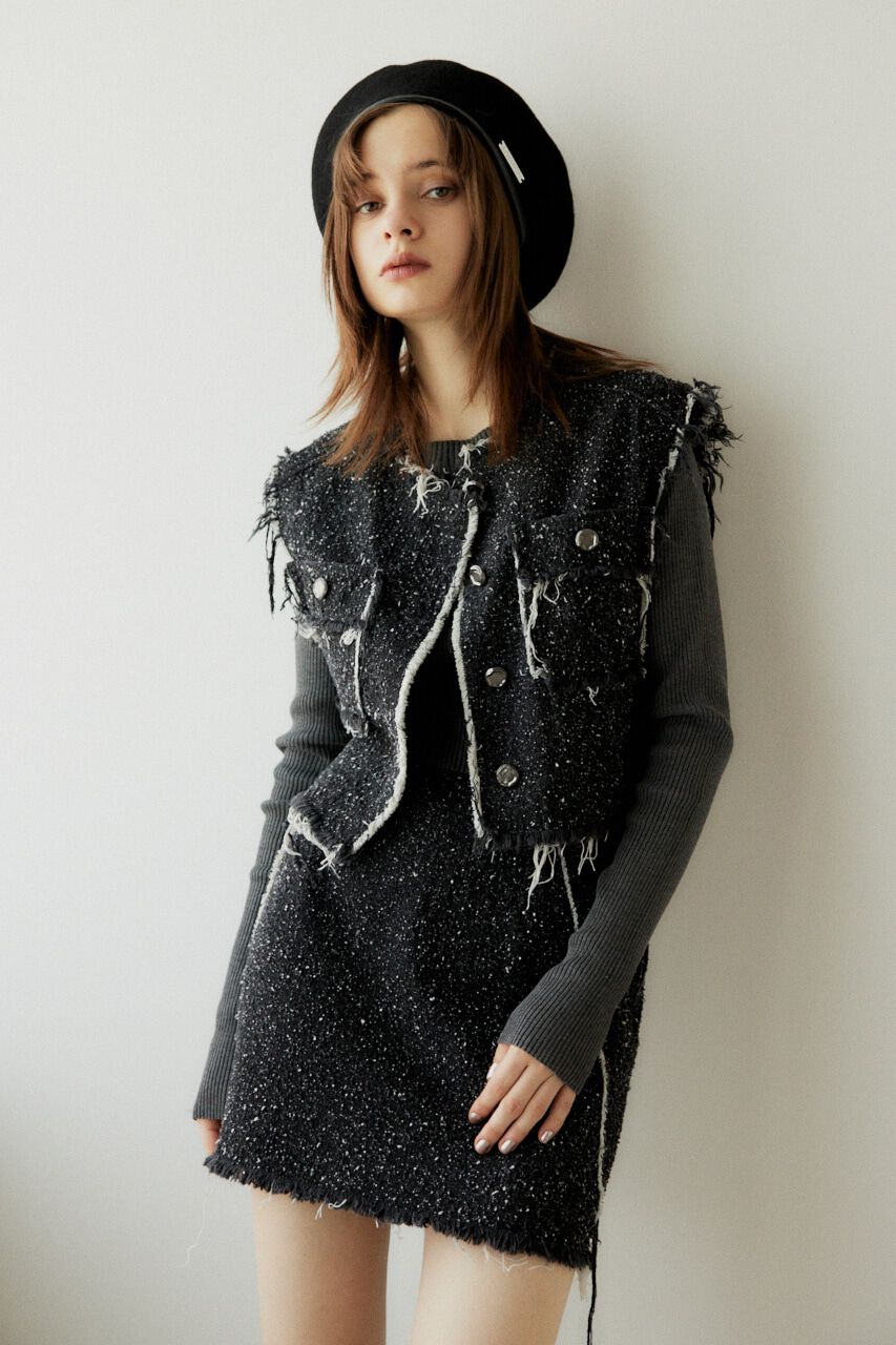 SLY「GRAIN TWEED VEST-BE」|その他|