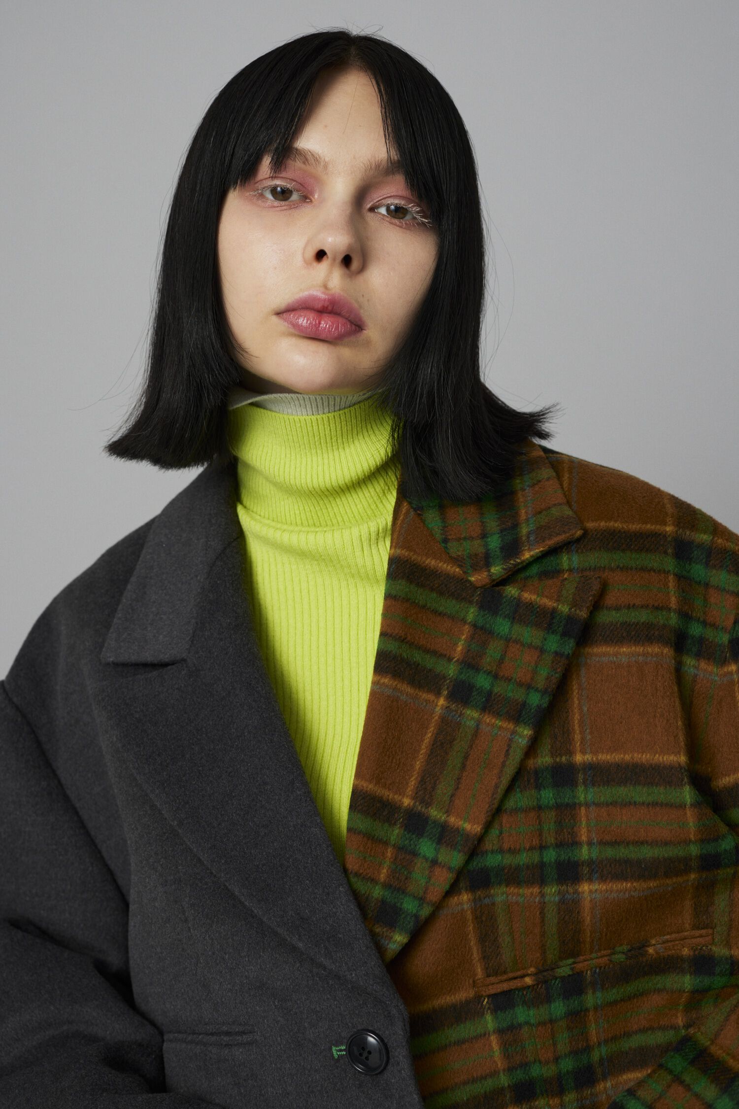 HeRIN.CYE「Bi color asymmetry jacket」|その他|