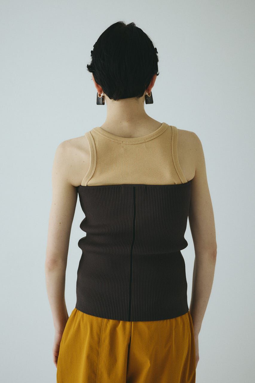 HeRIN.CYE「Front button knit bustier」|キャミソール|