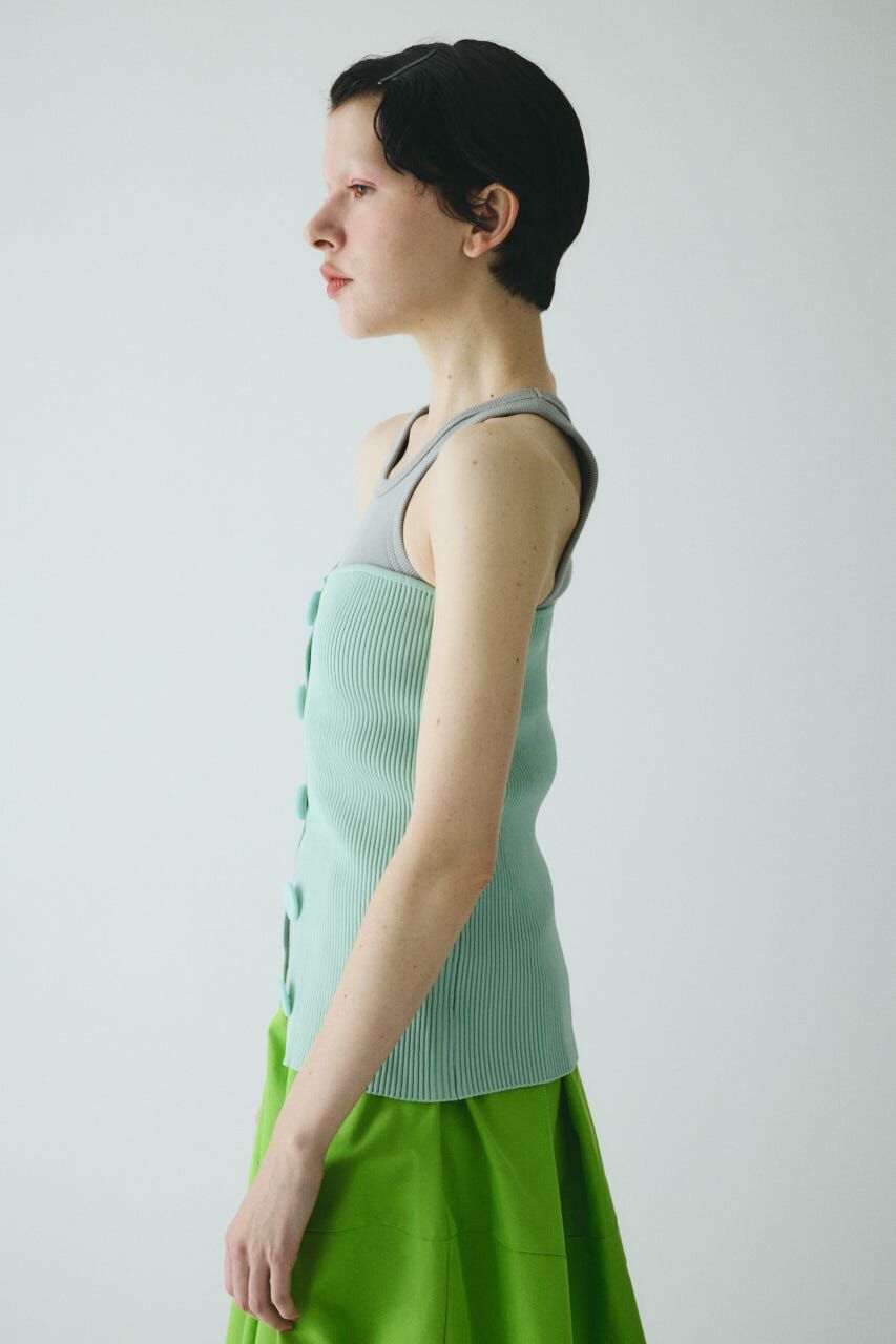 HeRIN.CYE「Front button knit bustier」|キャミソール|