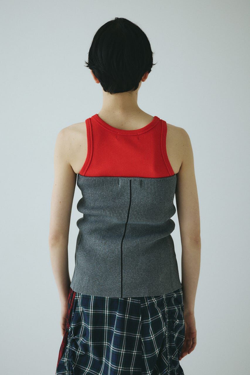 HeRIN.CYE「Front button knit bustier」|キャミソール|