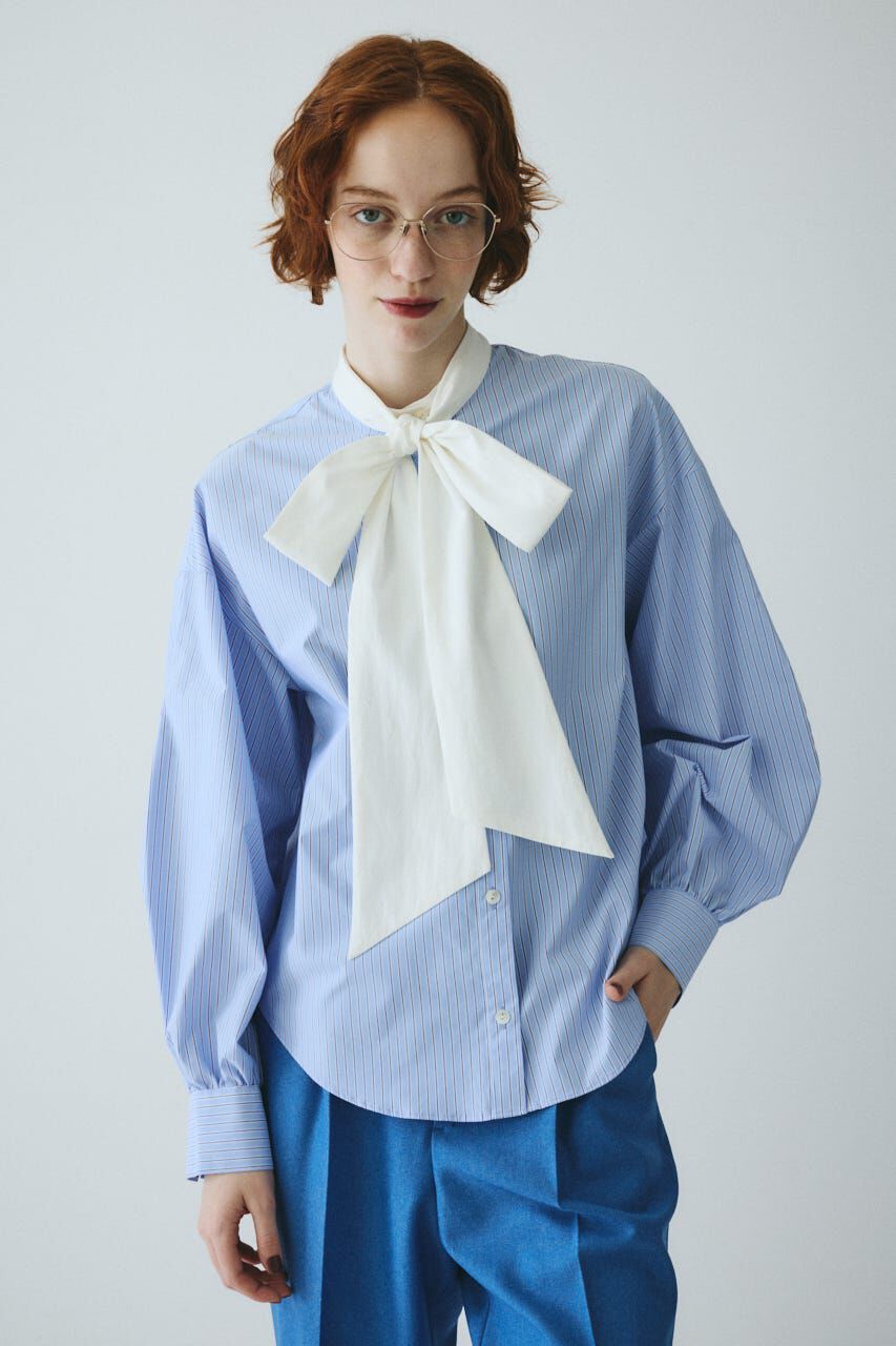 HeRIN.CYE「Ribbon blouse」|シャツ・ブラウス|柄BLU5