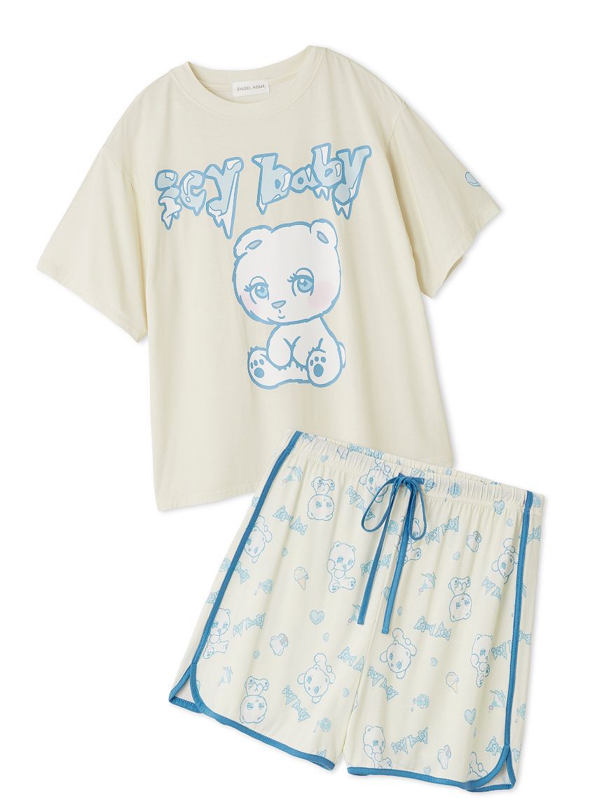 SNIDEL HOME「【icy baby】【接触冷感】Ｔシャツセットアップ」|ルームウェア|