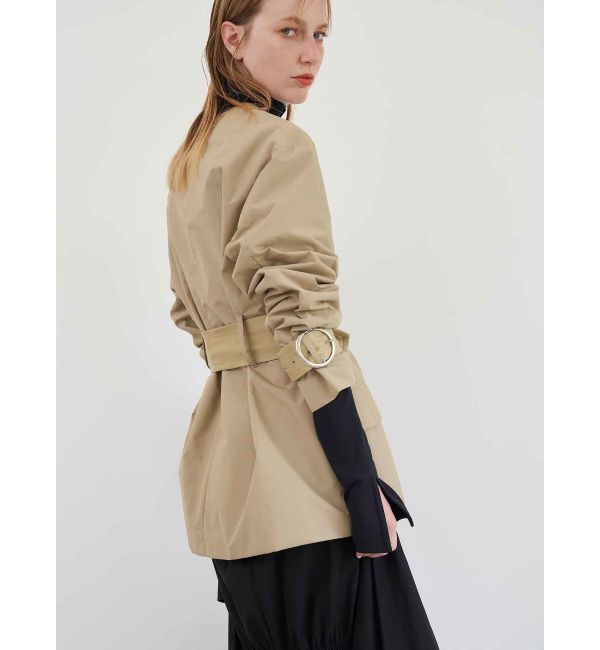 ELENDEEK「NO COLLAR NYRON JK」|ノーカラージャケット|