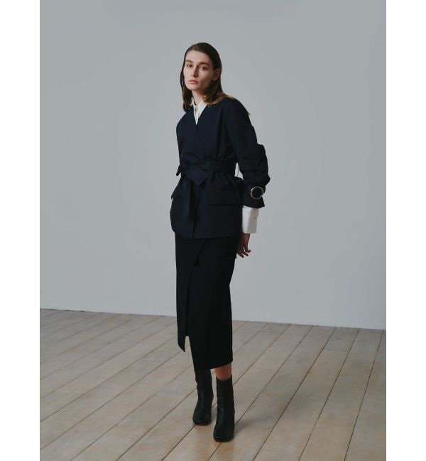 ELENDEEK「NO COLLAR NYRON JK」|ノーカラージャケット|