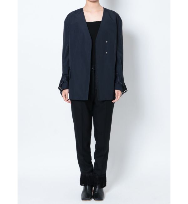 ELENDEEK「NO COLLAR NYRON JK」|ノーカラージャケット|