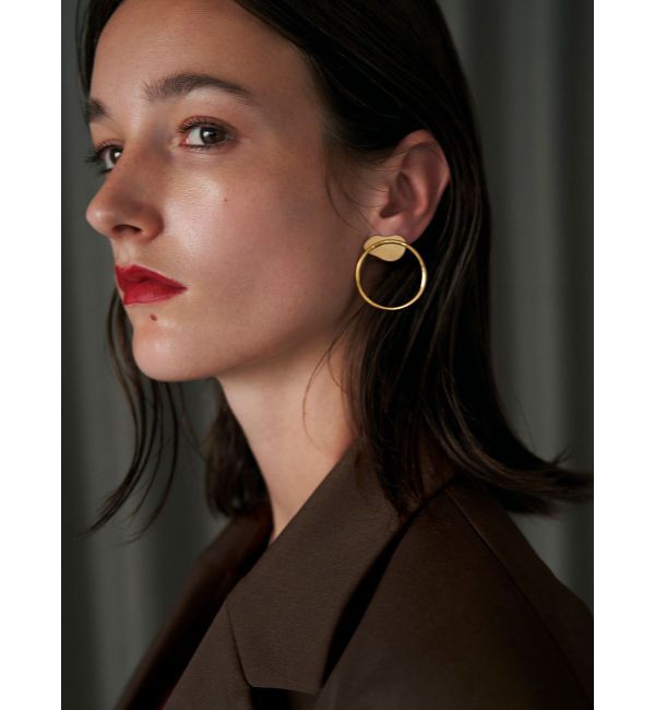 ELENDEEK「CIRCLE 2WAY PIERCE」|ピアス|ゴールド
