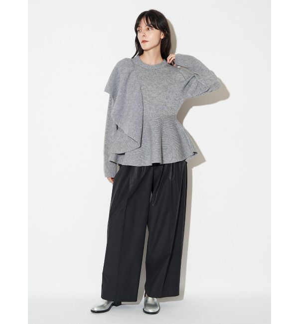 ELENDEEK「SHOULDER FRILL PEPLUM KT」|ニット・セーター|