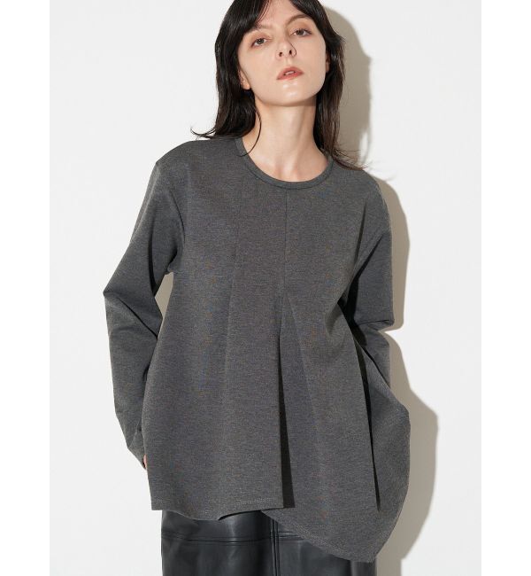 ELENDEEK「ASYME HEM LONG SL CS」|Tシャツ・カットソー|グレー
