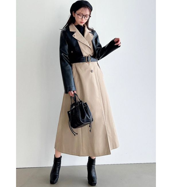 RESEXXY「ライダーストレンチコート」|トレンチコート|ブラック