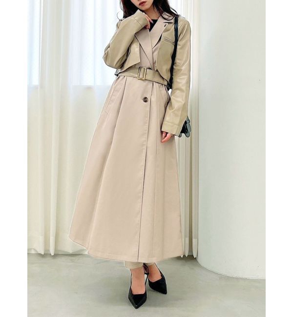 RESEXXY「ライダーストレンチコート」|トレンチコート|ベージュ