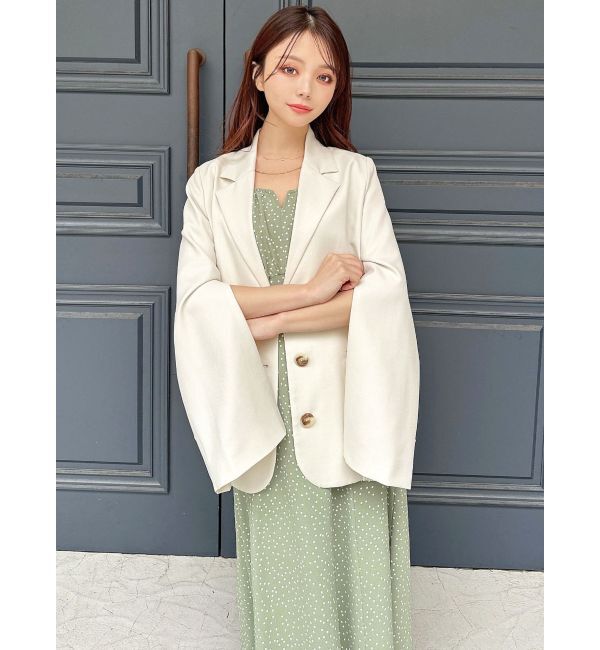 RESEXXY「スリーブ2wayミディジャケット」|テーラードジャケット|